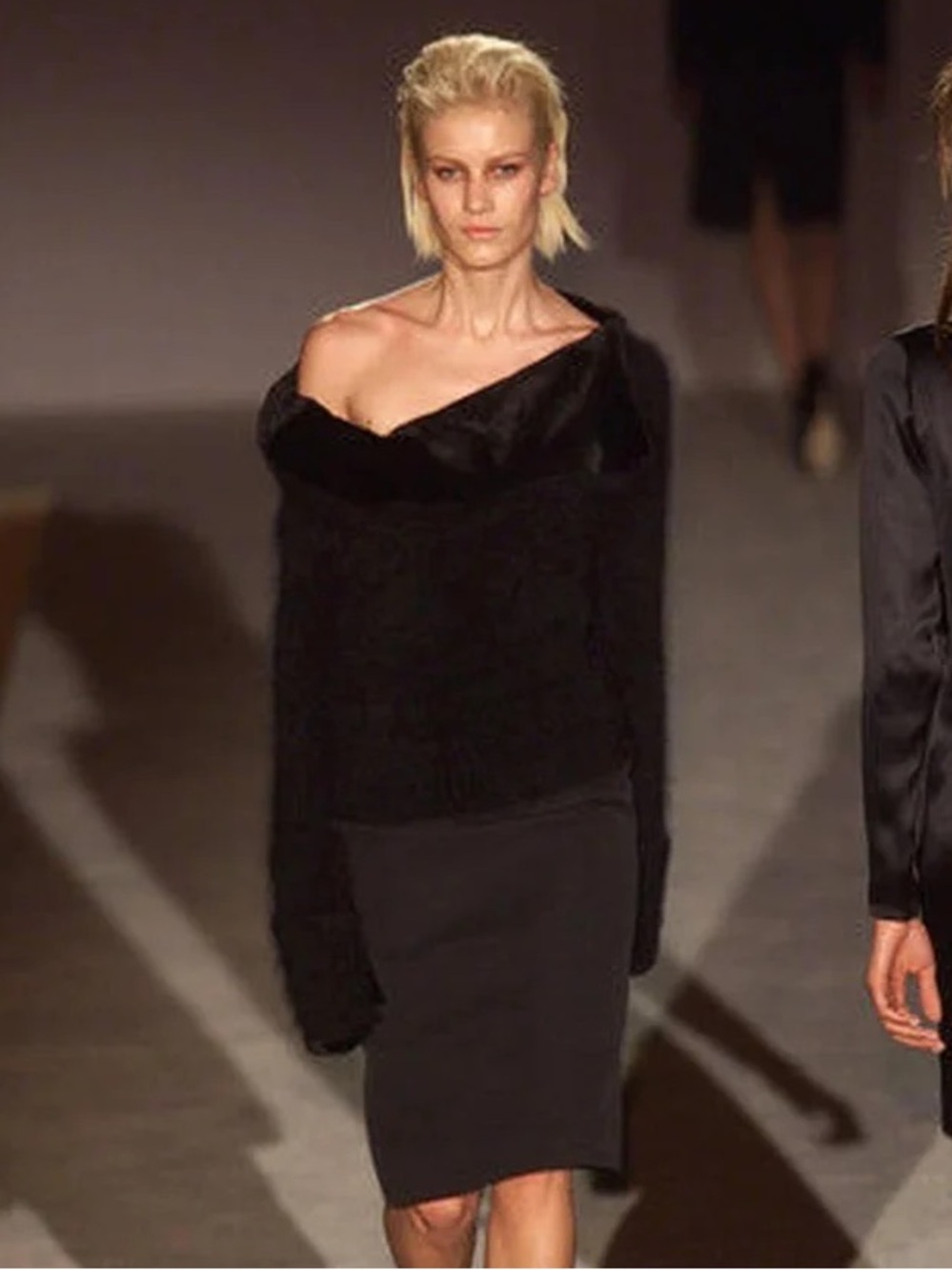 Gucci FW 2001 Tom Ford Runway Look 26 Angora Mink Fur Sweater